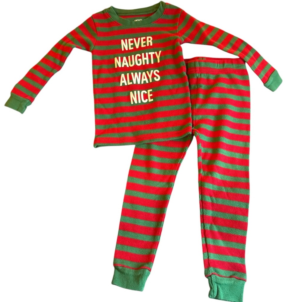 Never Naughty Always Nice Snug Fit Thermal Pajama Set